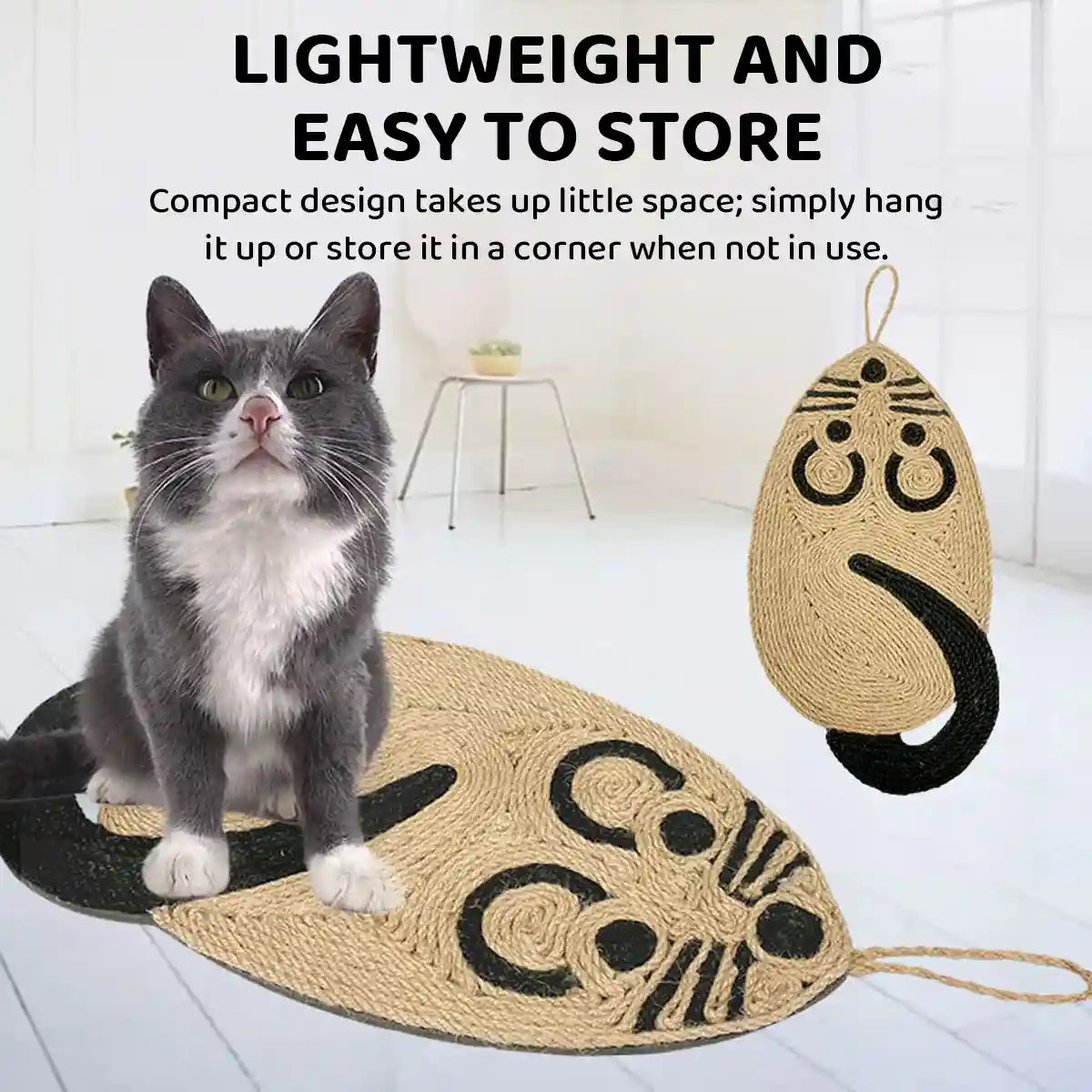 Mouse-Shaped Cat Scratching Board Sisal Claw Care Pad For Furniture Protection