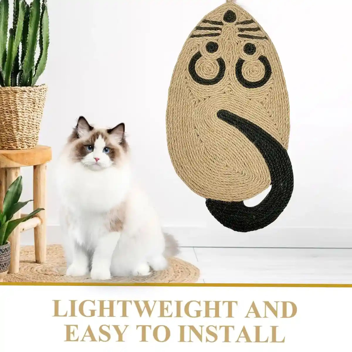 Mouse-Shaped Cat Scratching Board Sisal Claw Care Pad For Furniture Protection
