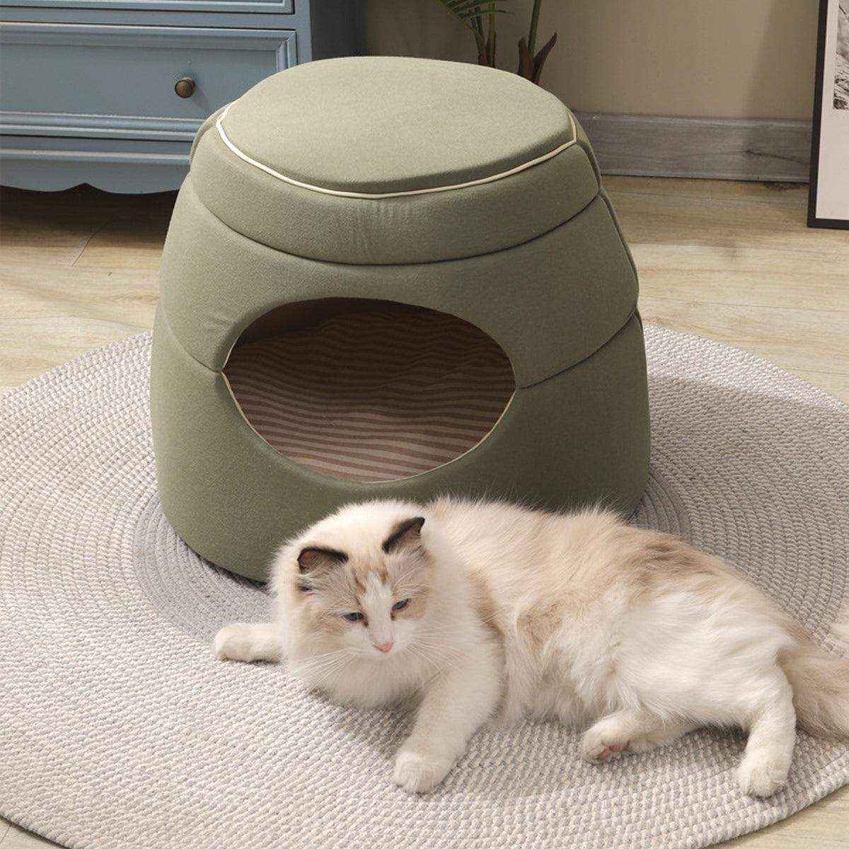 Multi-Functional Cat Igloo Bed Cozy Retreat
