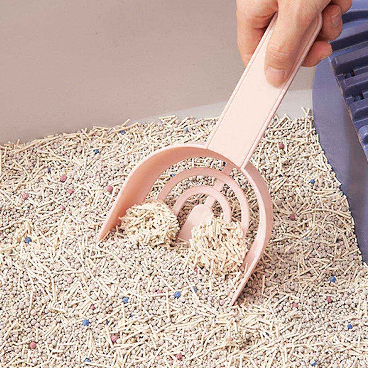 Detachable Cat Litter Scoop With Base Container For Easy Cleaning