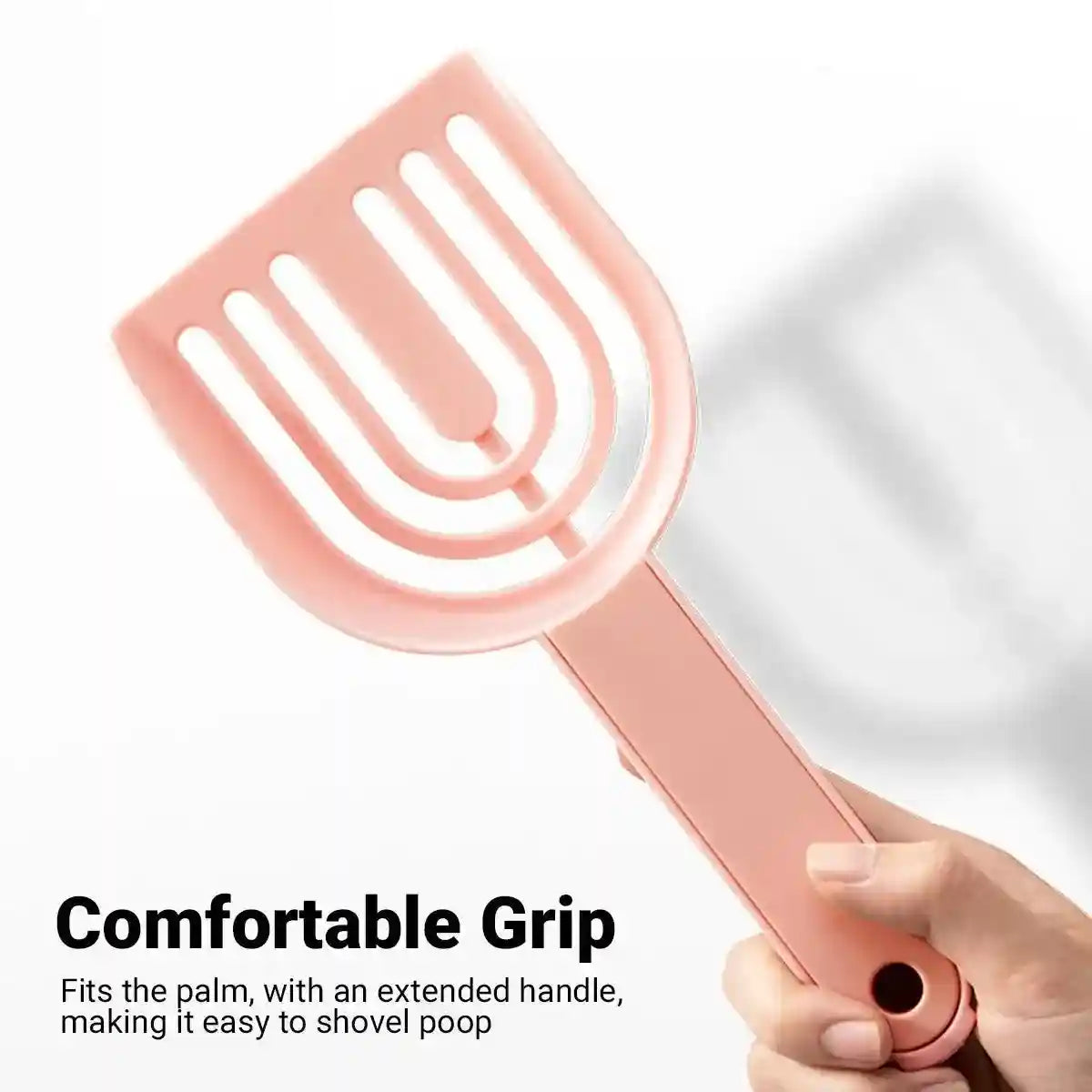 Detachable Cat Litter Scoop With Base Container For Easy Cleaning