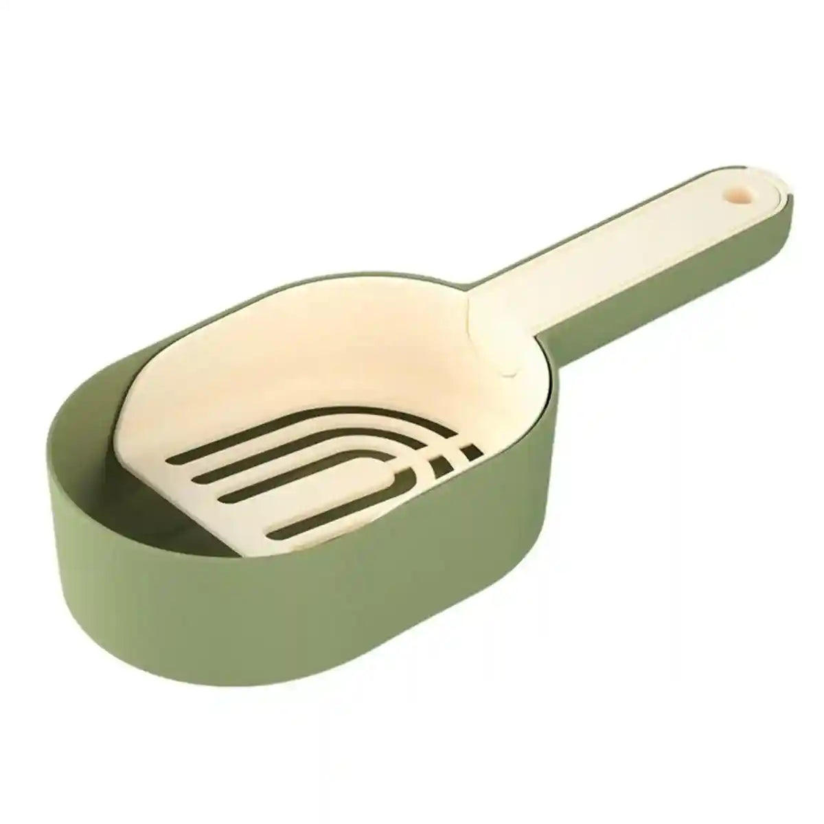 Detachable Cat Litter Scoop With Base Container For Easy Cleaning