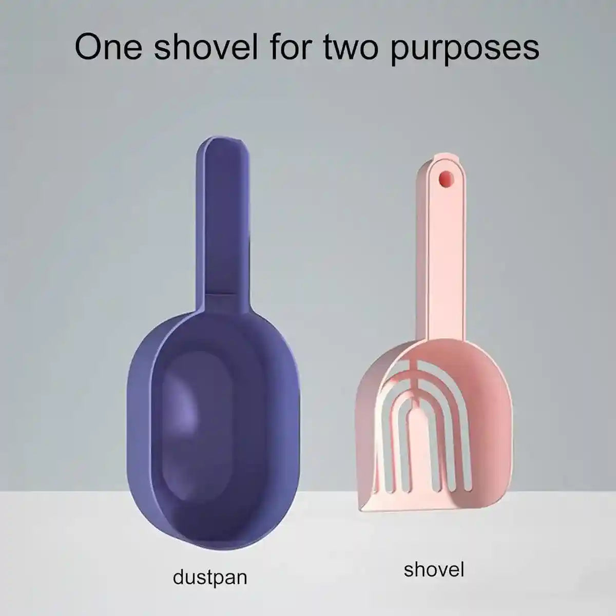 Detachable Cat Litter Scoop With Base Container For Easy Cleaning