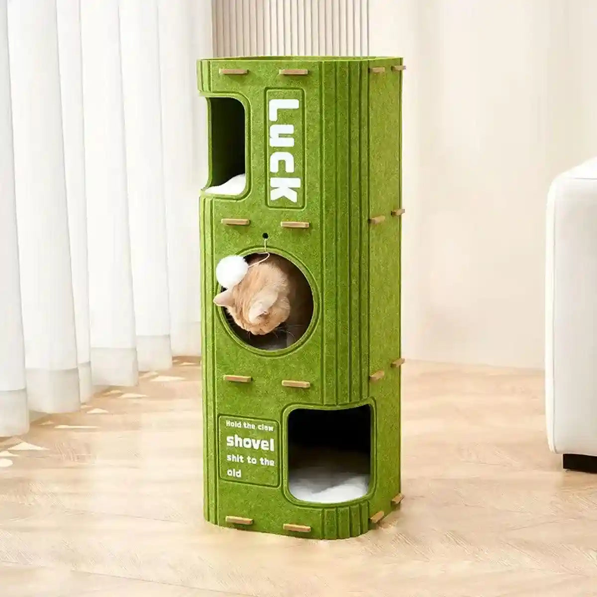 Modern Felt Multi-Layer Cat House for Play and Relaxation