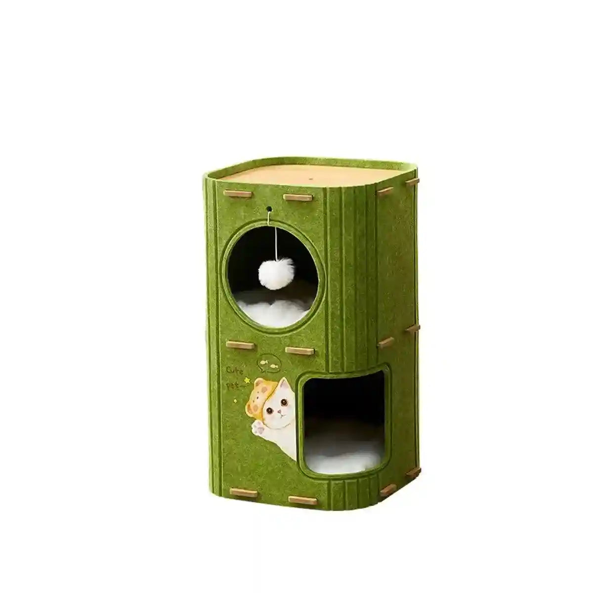 Modern Felt Multi-Layer Cat House for Play and Relaxation