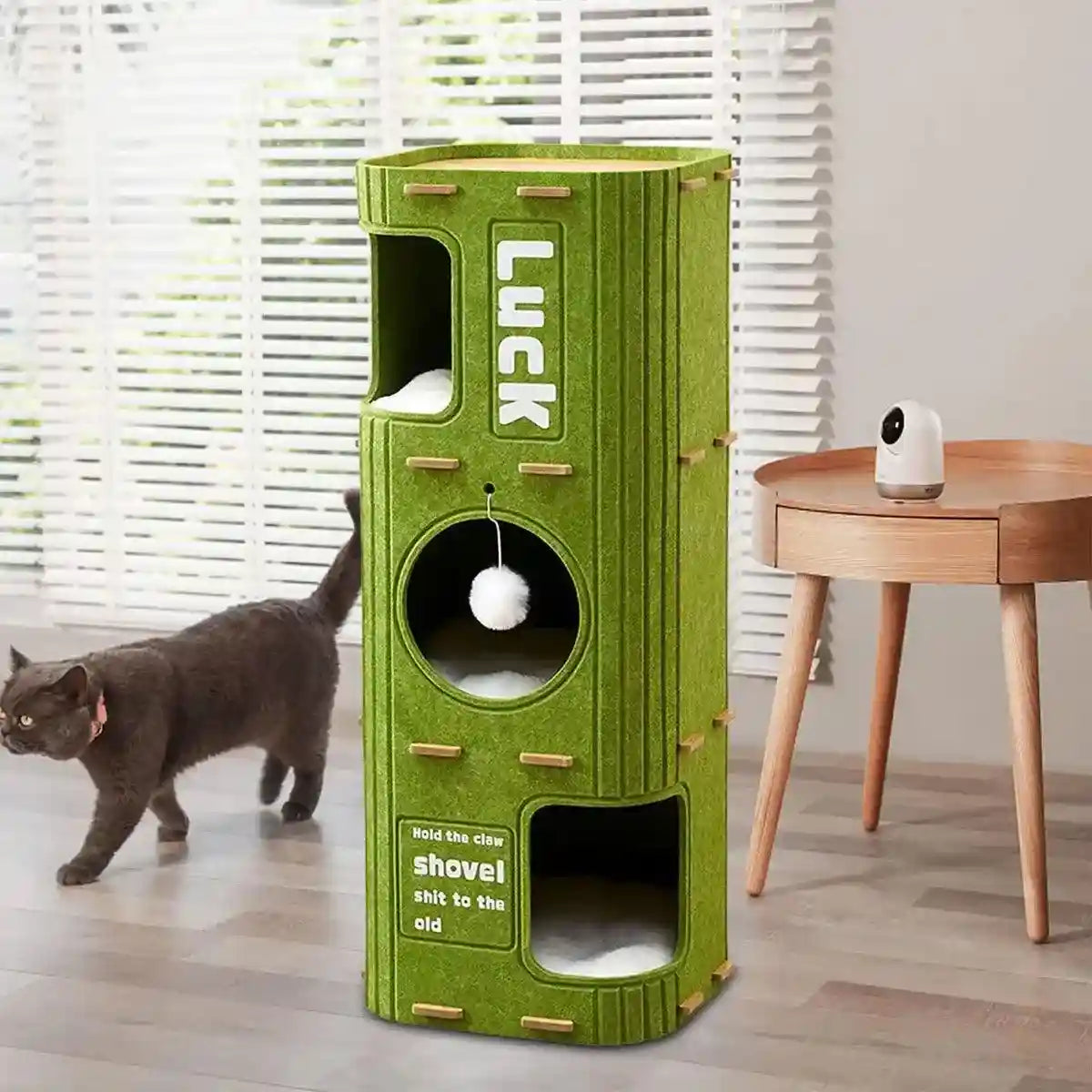 Modern Felt Multi-Layer Cat House for Play and Relaxation
