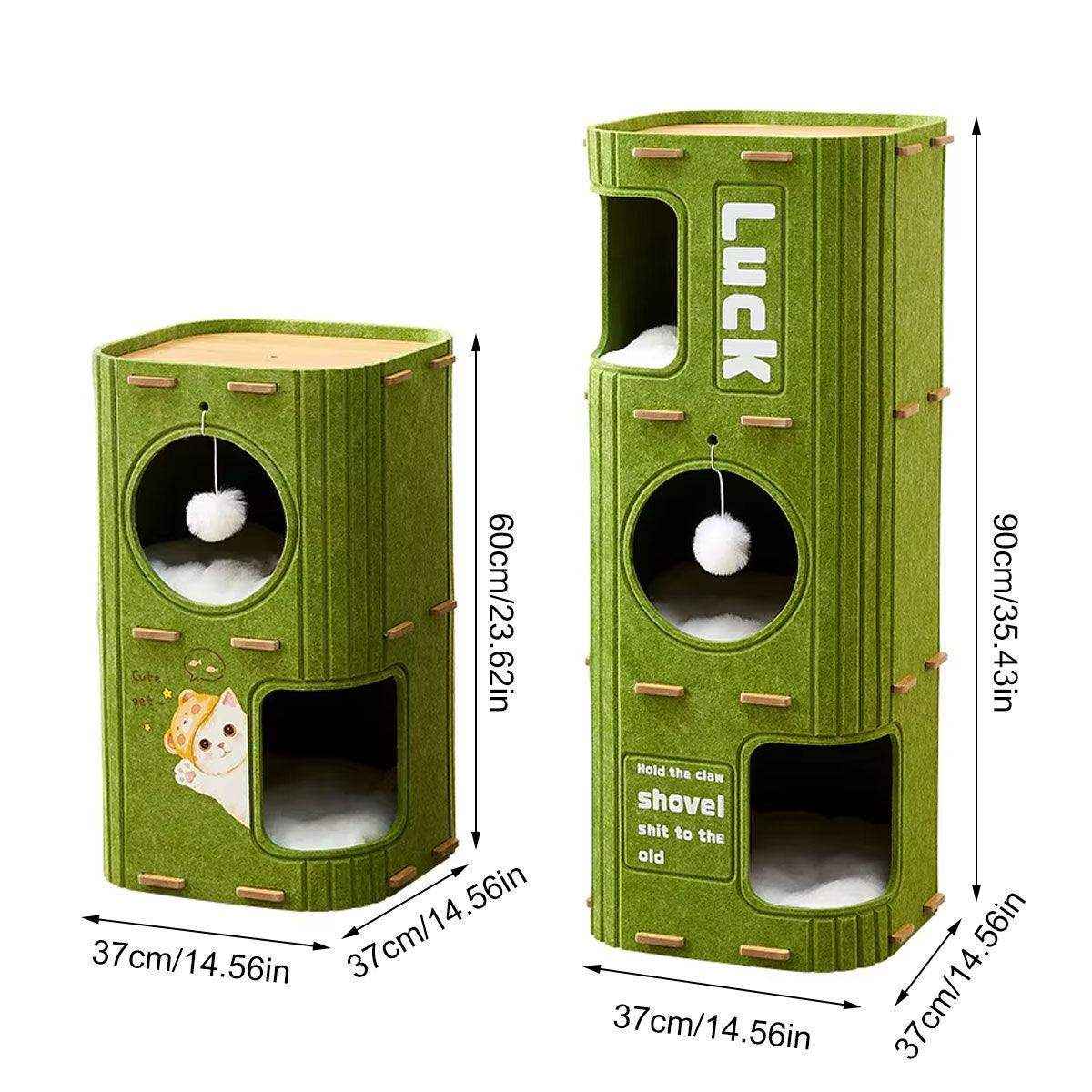 Modern Felt Multi-Layer Cat House for Play and Relaxation