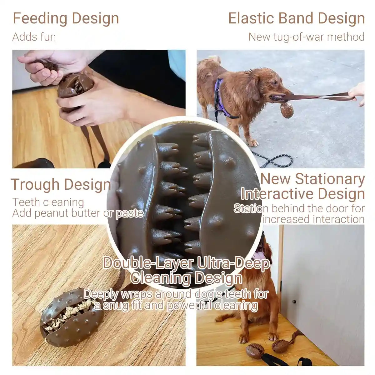 Puppy Chew Toy Teeth Cleaning Slow Feeding Ball Durable Dog Toy