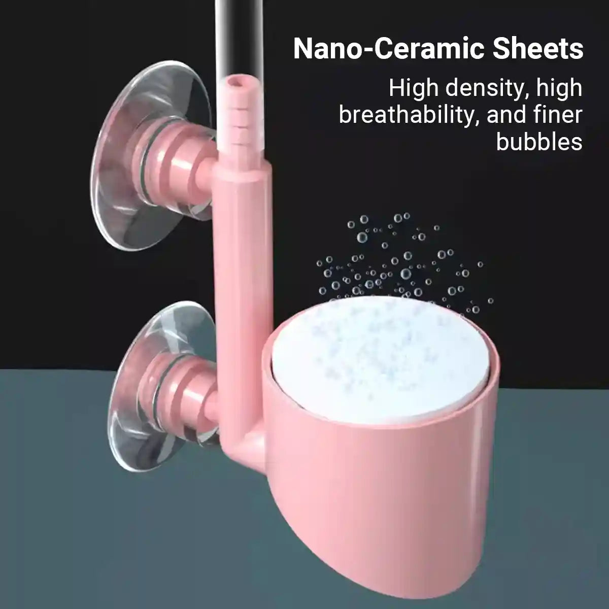 Nano Aquarium Air Stone Bubble Diffuser with Double Suction Cups