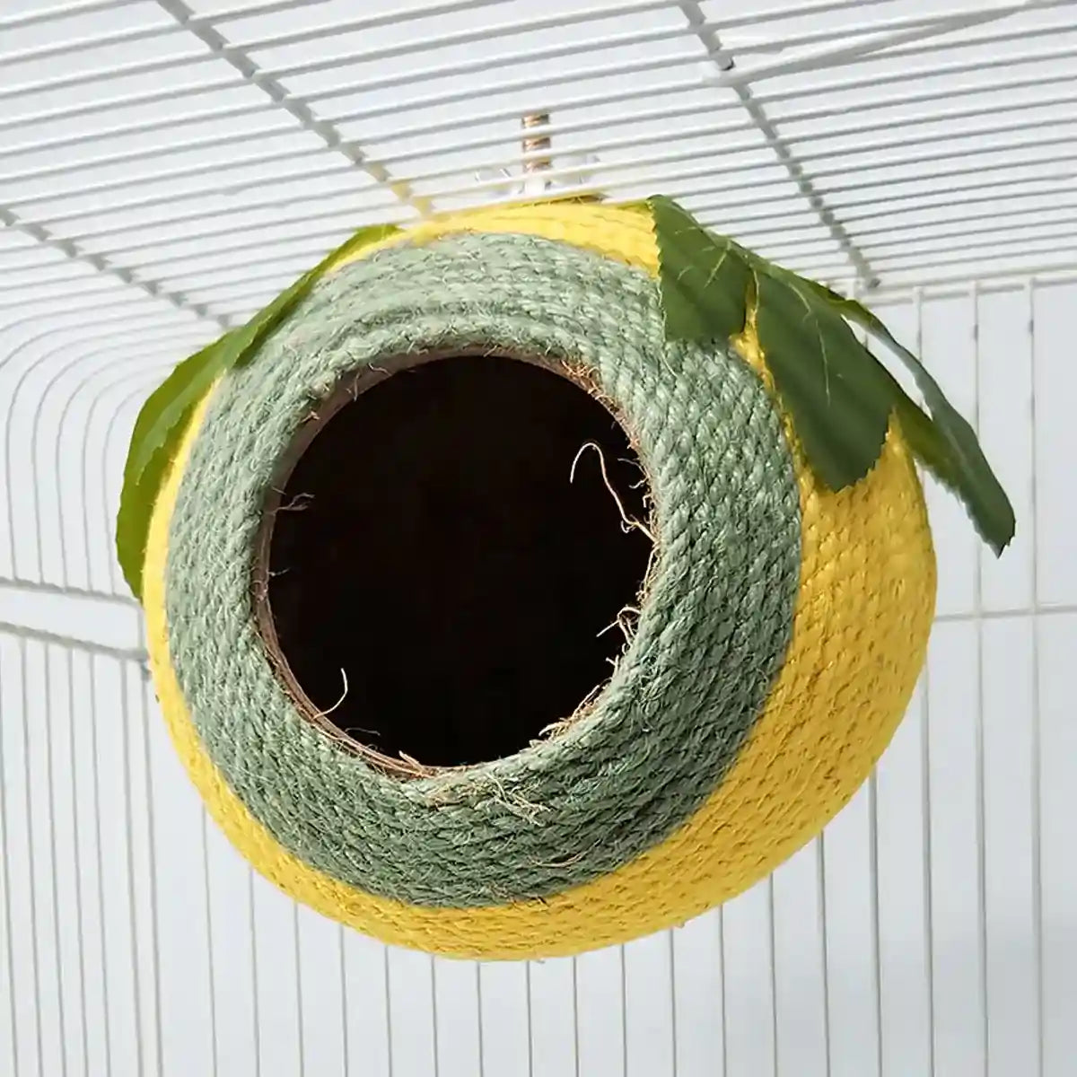 Natural Coconut Shell Bird Nest with Hanging or Screw Mount