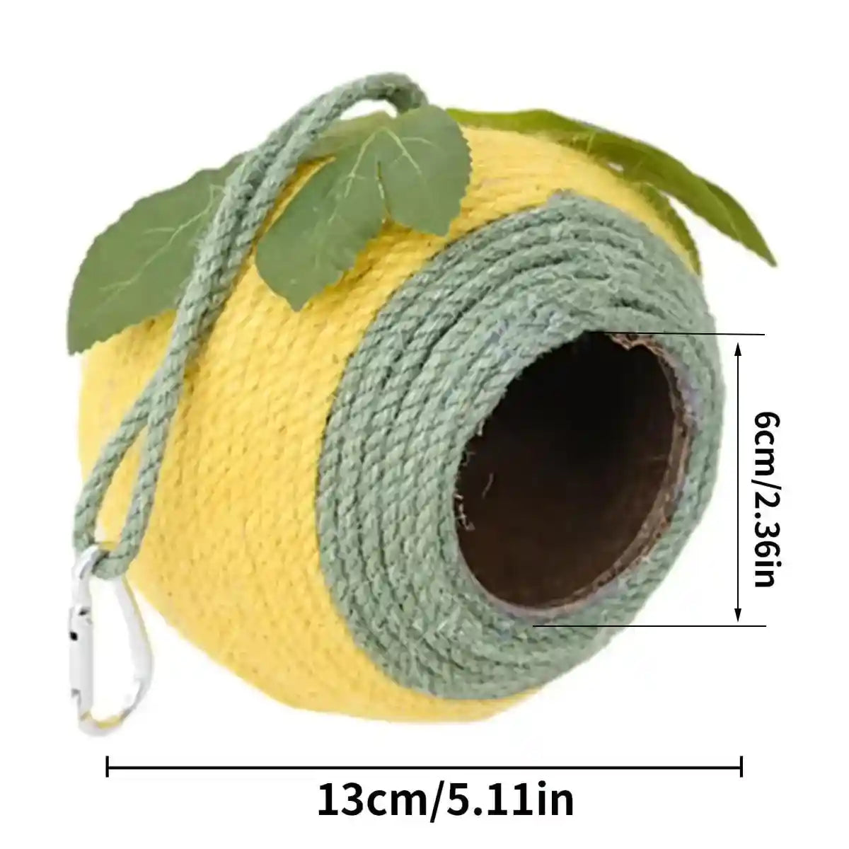 Natural Coconut Shell Bird Nest with Hanging or Screw Mount