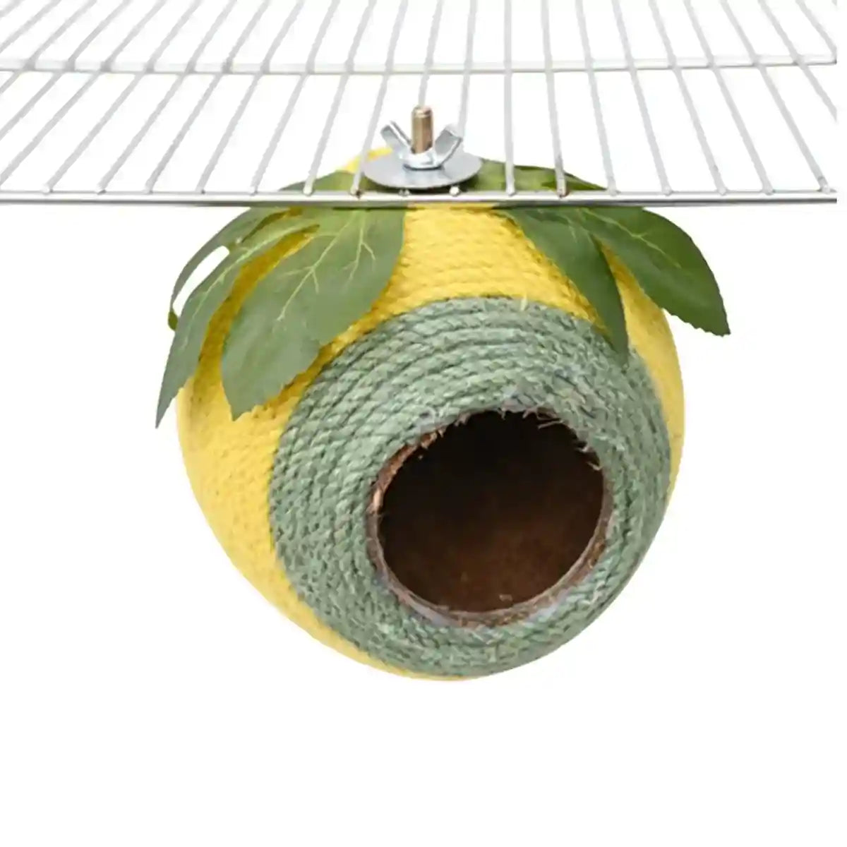 Natural Coconut Shell Bird Nest with Hanging or Screw Mount