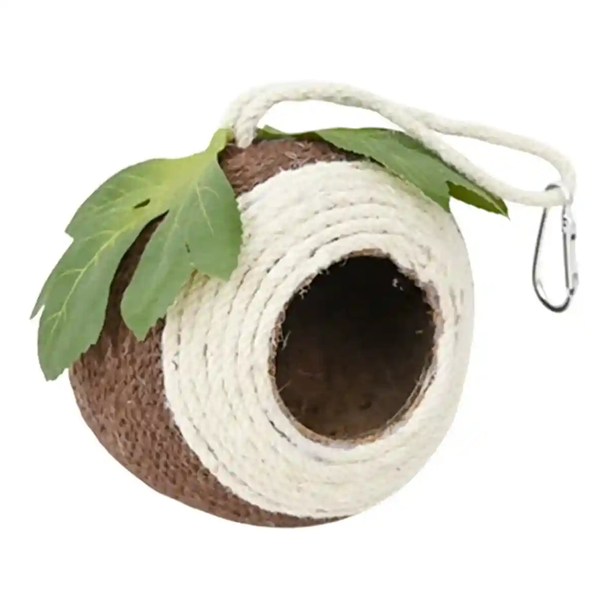 Natural Coconut Shell Bird Nest with Hanging or Screw Mount