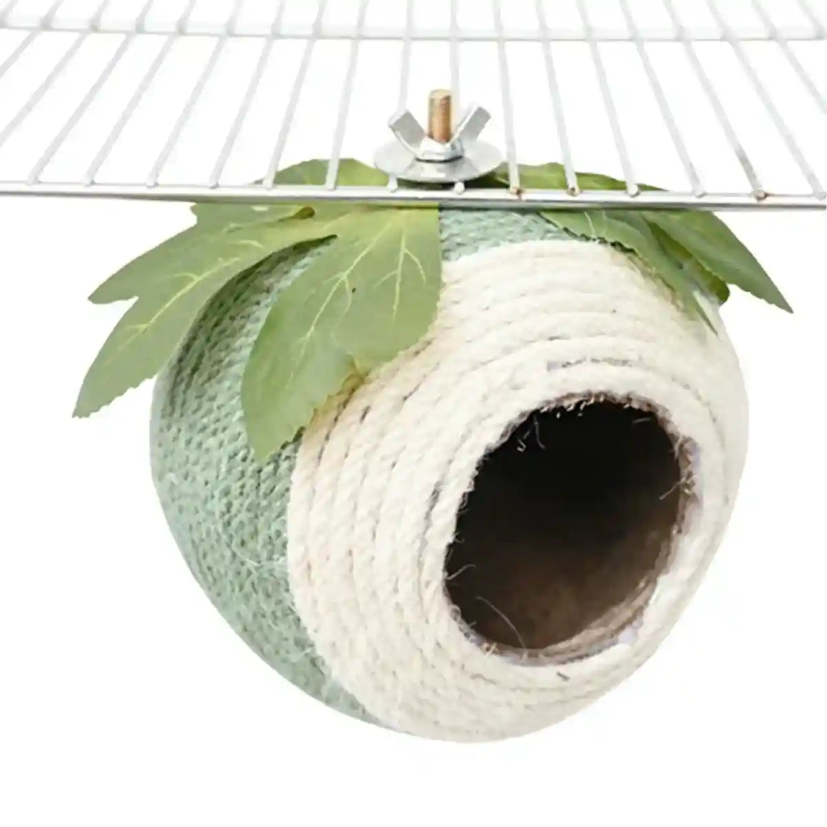 Natural Coconut Shell Bird Nest with Hanging or Screw Mount