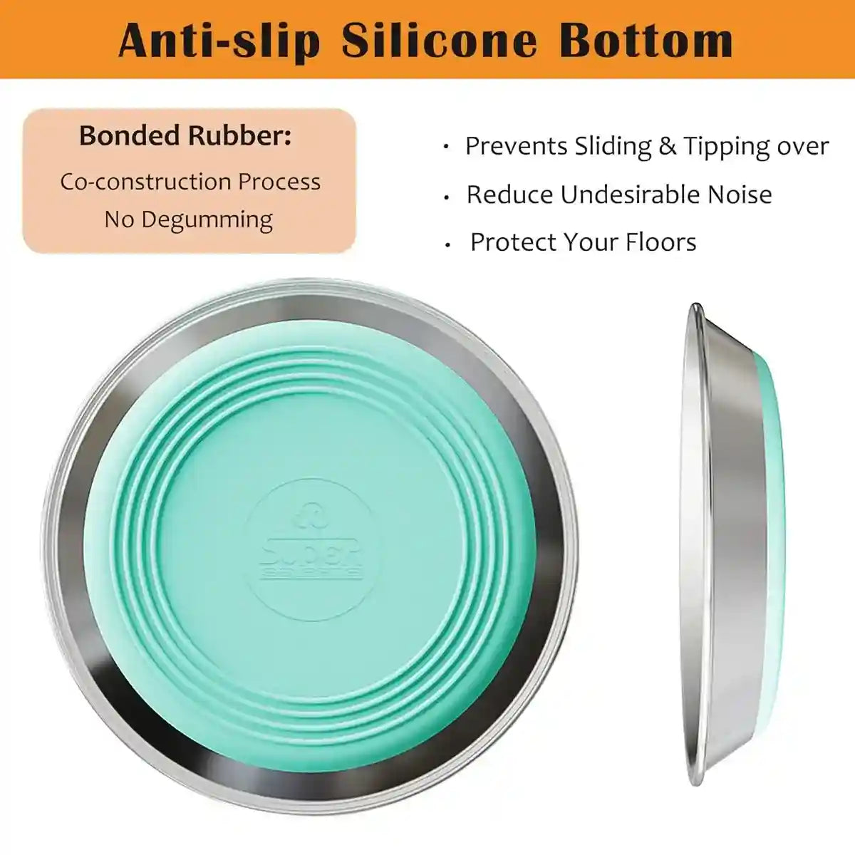 Anti-Slip Pet Dish with Stainless Steel Cat Bowl Design for Clean Feeding