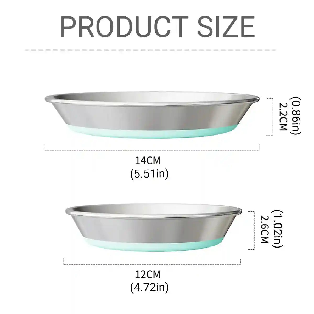 Anti-Slip Pet Dish with Stainless Steel Cat Bowl Design for Clean Feeding