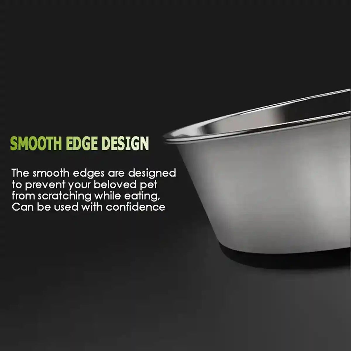 Stainless Steel Pet Dish with Non Slip Dog Bowl Base for Clean Feeding