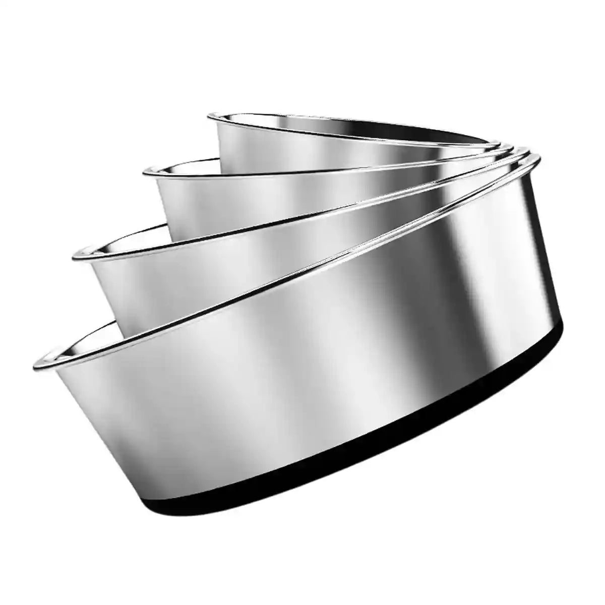 Stainless Steel Pet Dish with Non Slip Dog Bowl Base for Clean Feeding