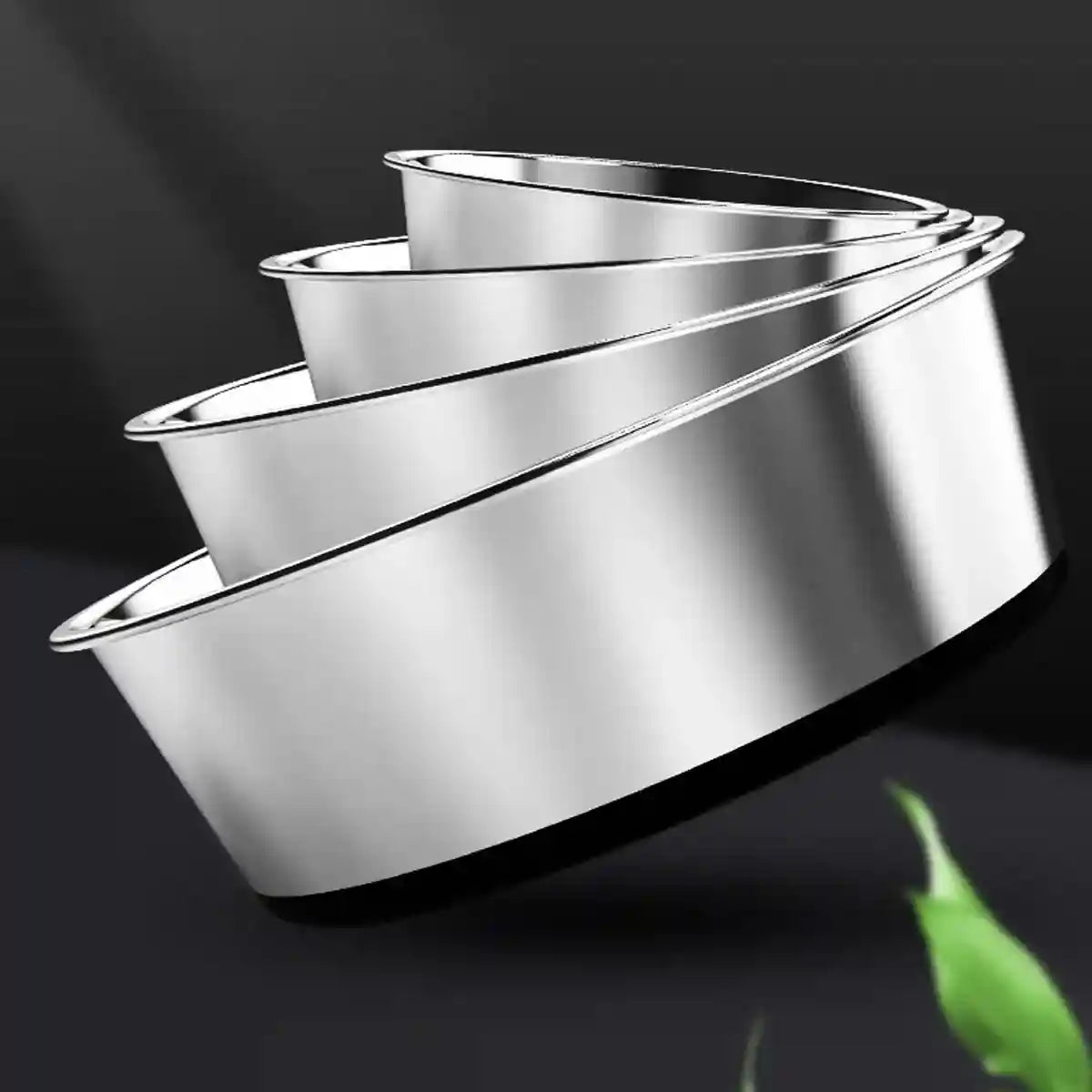 Stainless Steel Pet Dish with Non Slip Dog Bowl Base for Clean Feeding