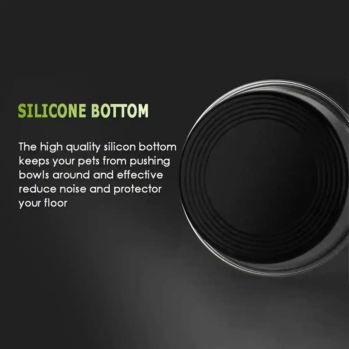 Stainless Steel Pet Dish with Non Slip Dog Bowl Base for Clean Feeding