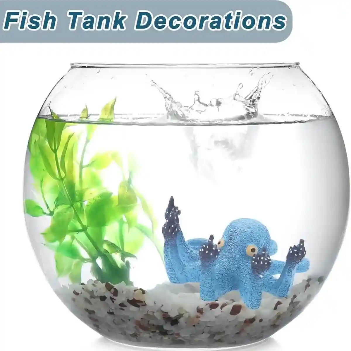 Creative Aquarium Ornament Octopus Tank Decoration Figurine