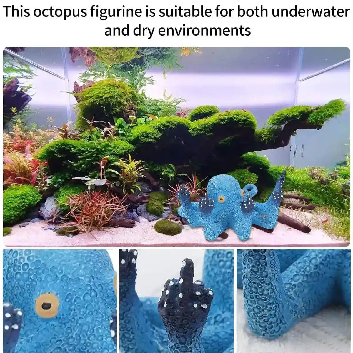Creative Aquarium Ornament Octopus Tank Decoration Figurine