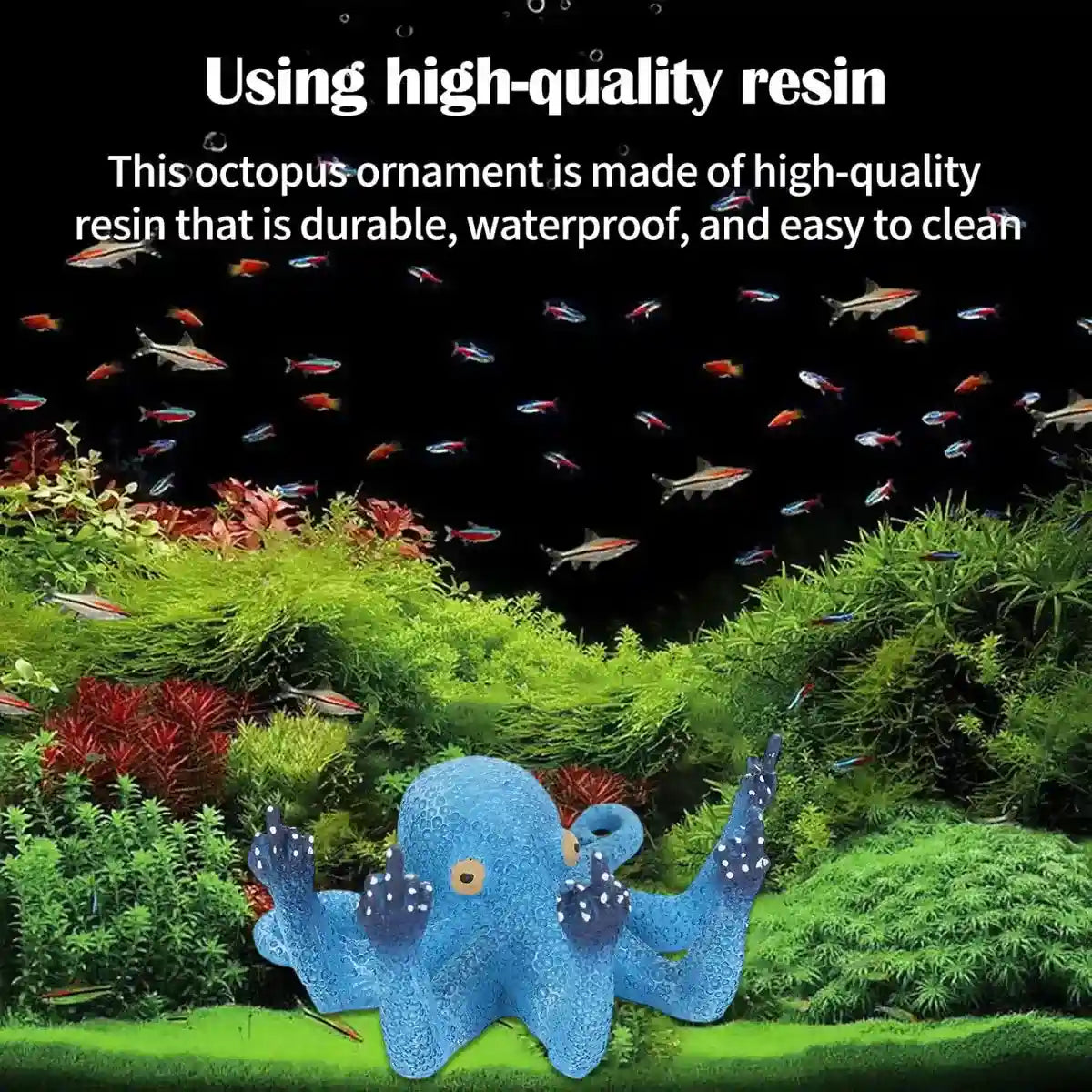 Creative Aquarium Ornament Octopus Tank Decoration Figurine