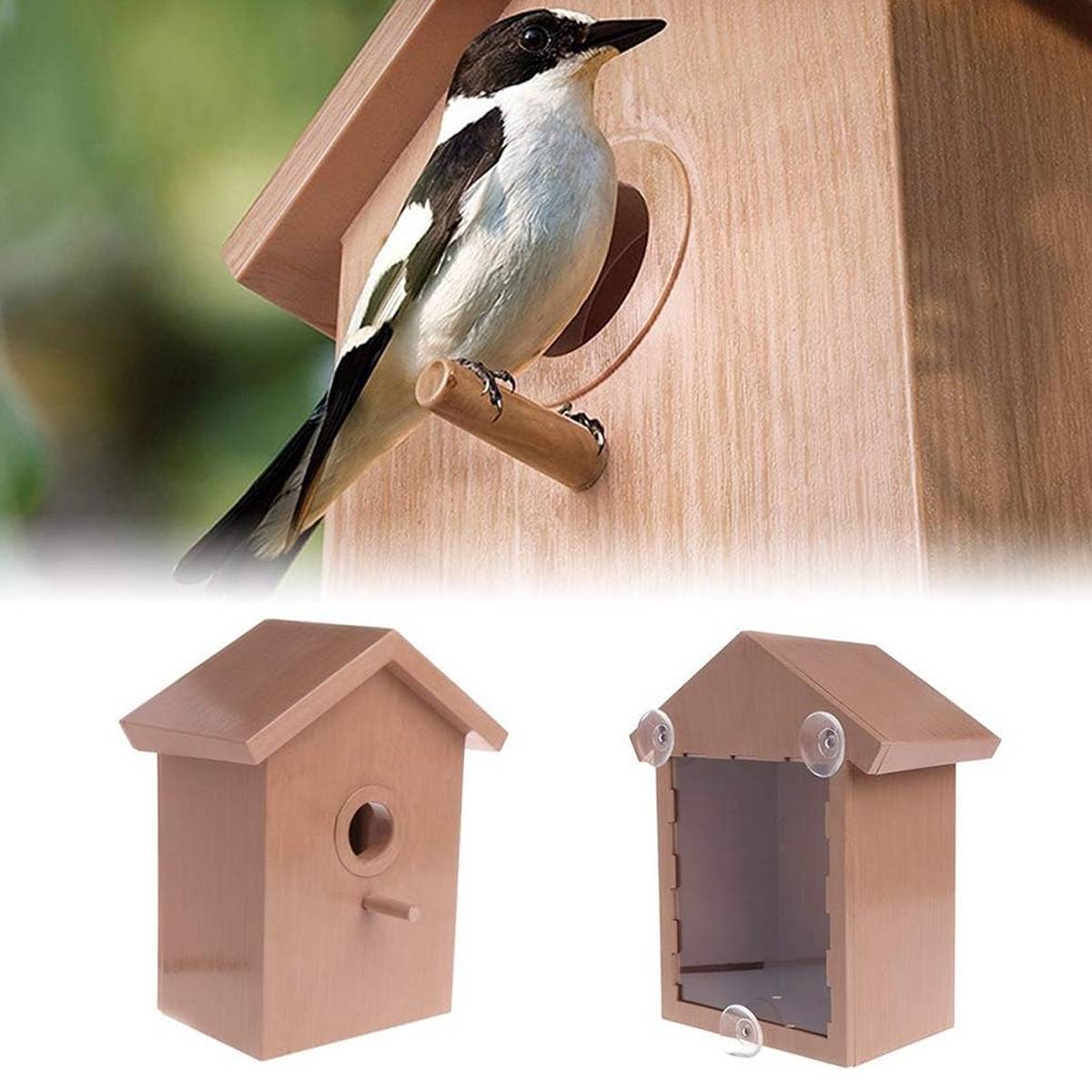 Outdoor Bird Nest Box With One Way Mirror