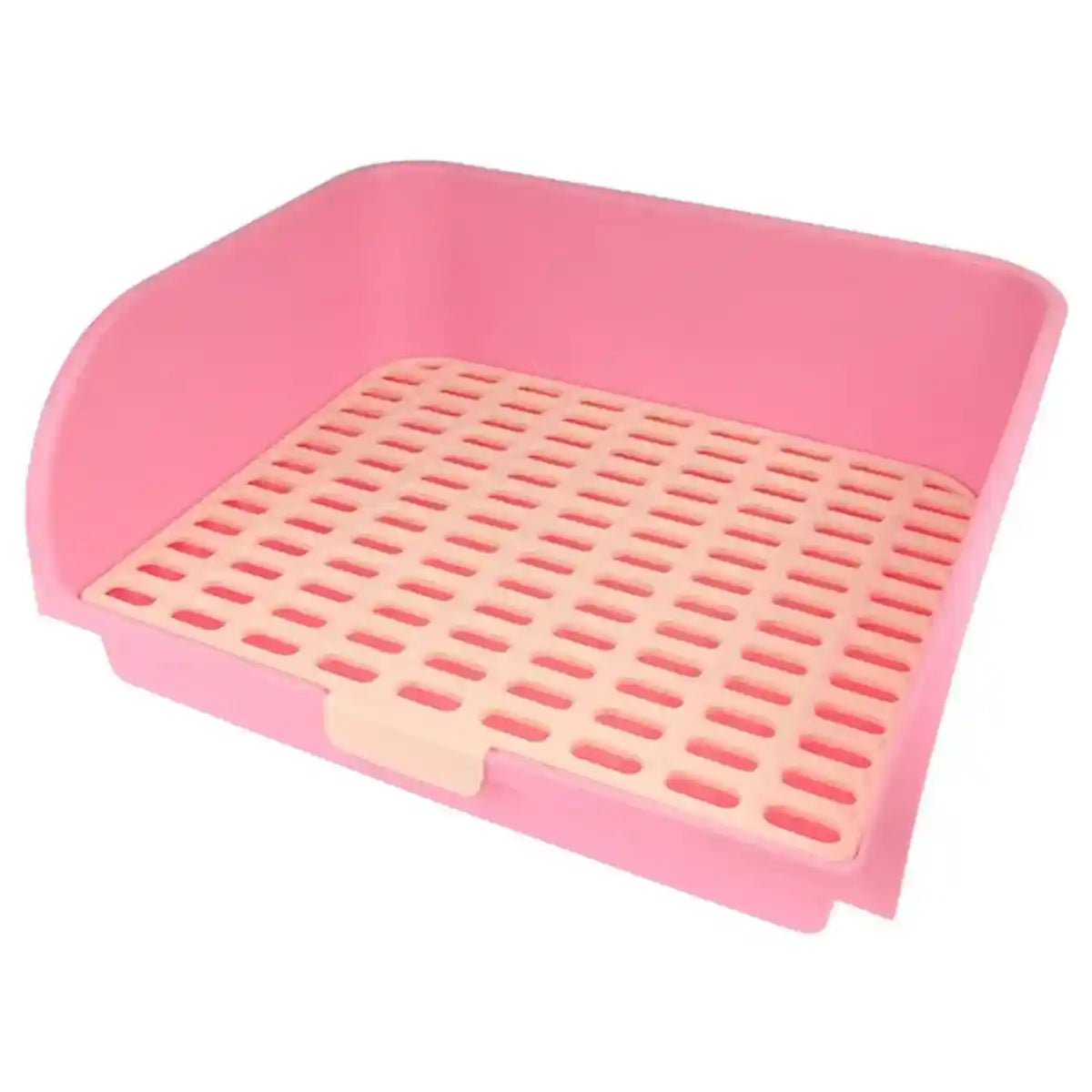 Spacious Rabbit Toilet with Splash Guard & Removable Mesh Grid