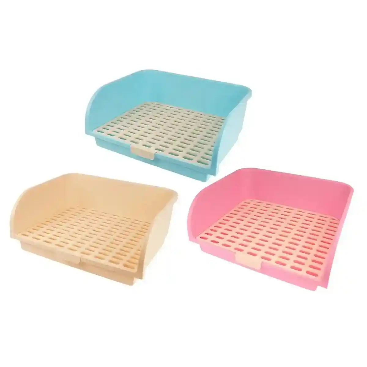 Spacious Rabbit Toilet with Splash Guard & Removable Mesh Grid