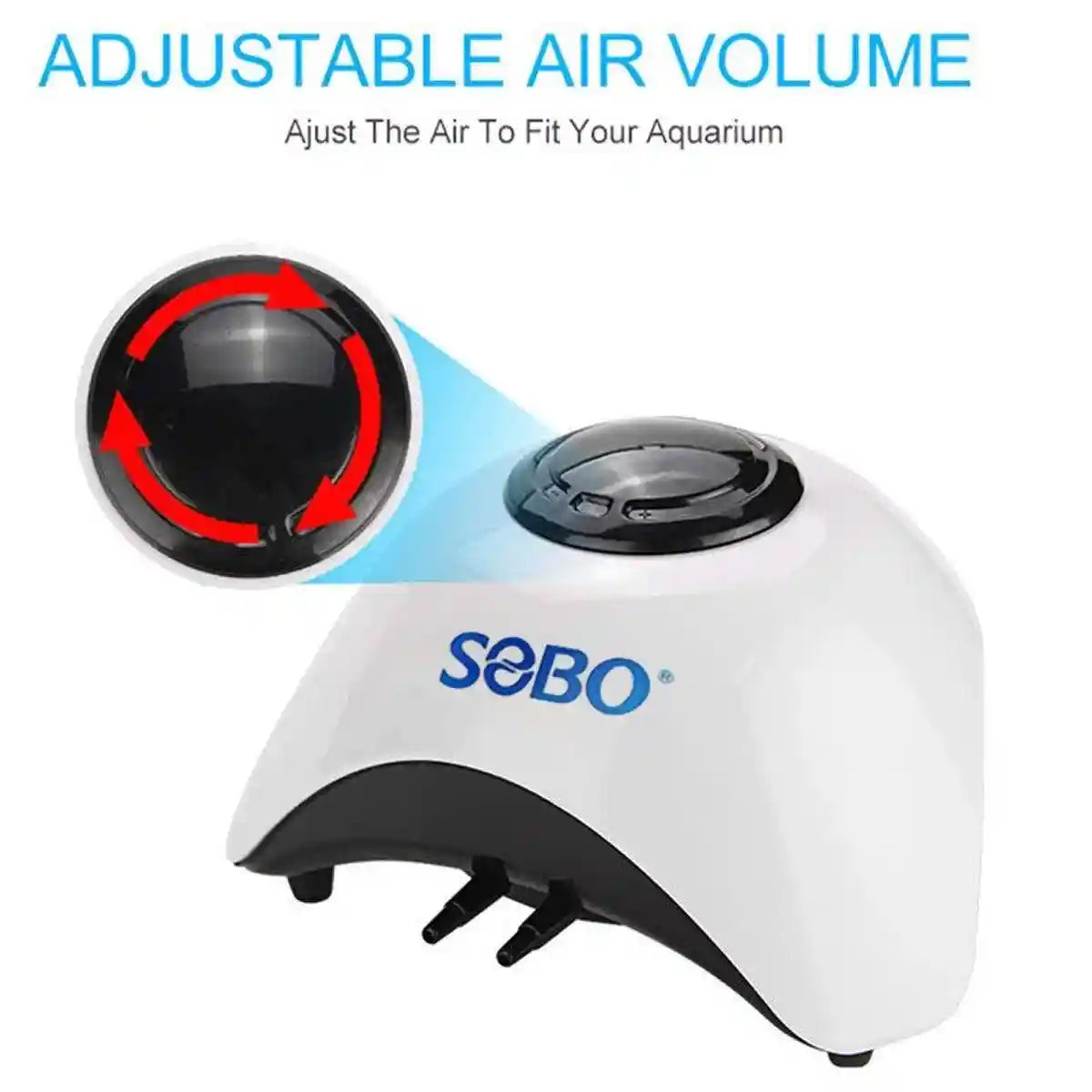 Aquarium Oxygen Pump Quiet Adjustable Bubbler for Fish Tank