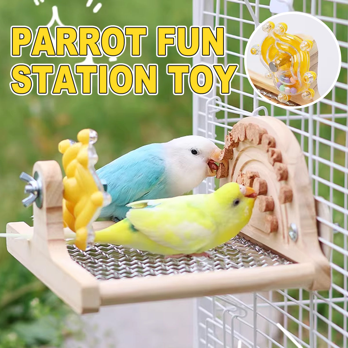 Parrot Metal Base Website Table Gnawing Wooks Toy Recreation Toy Parrot Metal Platform