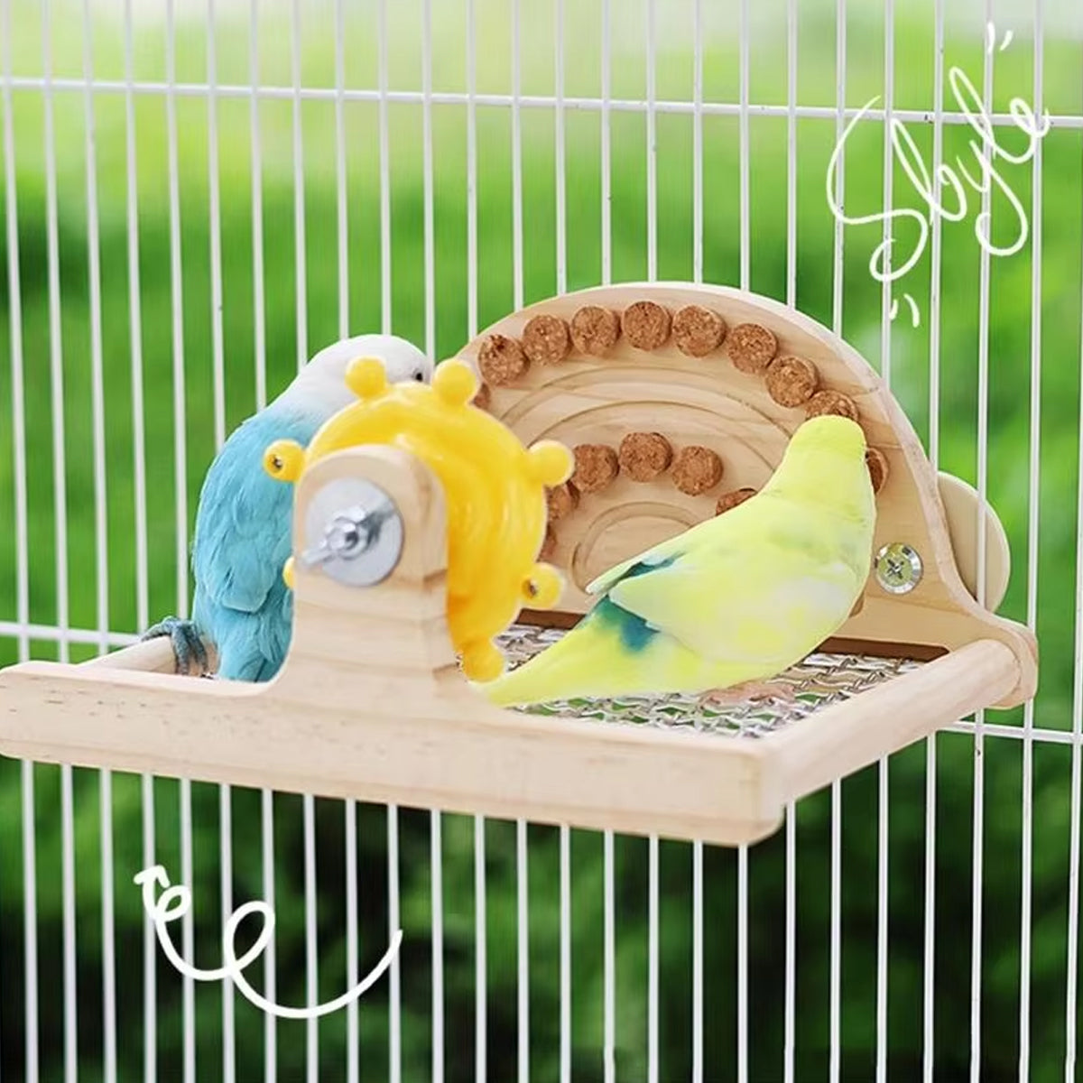Parrot Metal Base Website Table Gnawing Wooks Toy Recreation Toy Parrot Metal Platform