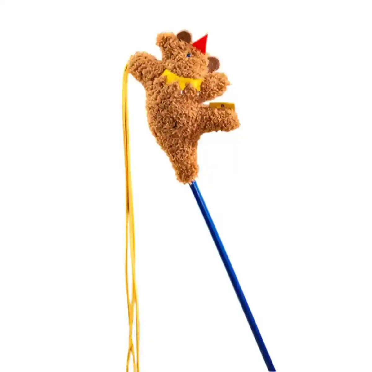 Interactive Cat Wand Toy Feather & Bell Teaser Stick for Playtime