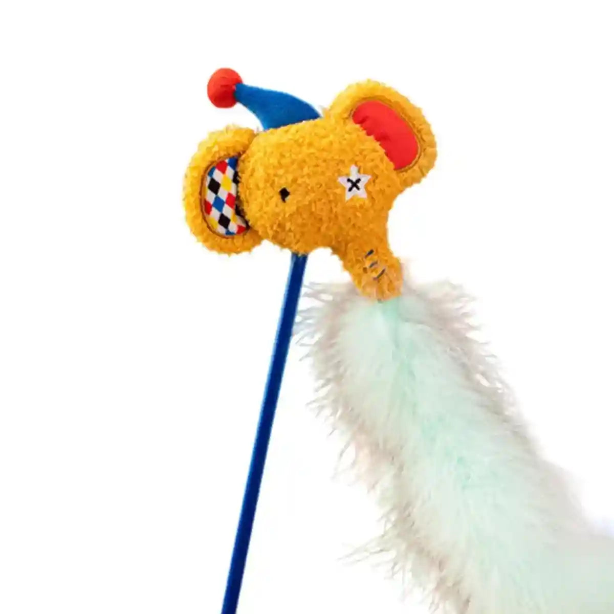 Interactive Cat Wand Toy Feather & Bell Teaser Stick for Playtime