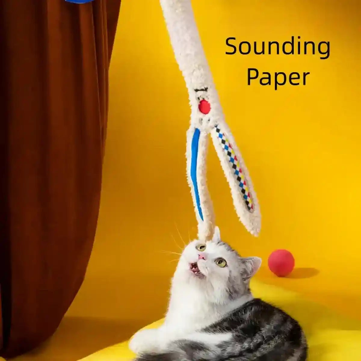 Interactive Cat Wand Toy Feather & Bell Teaser Stick for Playtime