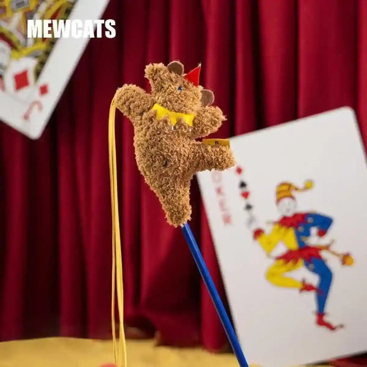 Interactive Cat Wand Toy Feather & Bell Teaser Stick for Playtime