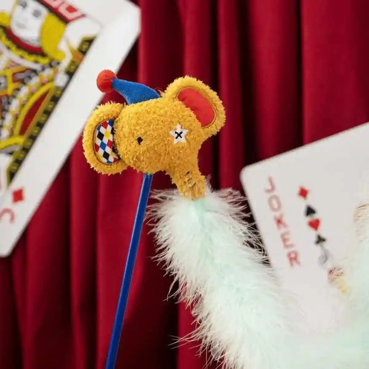 Interactive Cat Wand Toy Feather & Bell Teaser Stick for Playtime