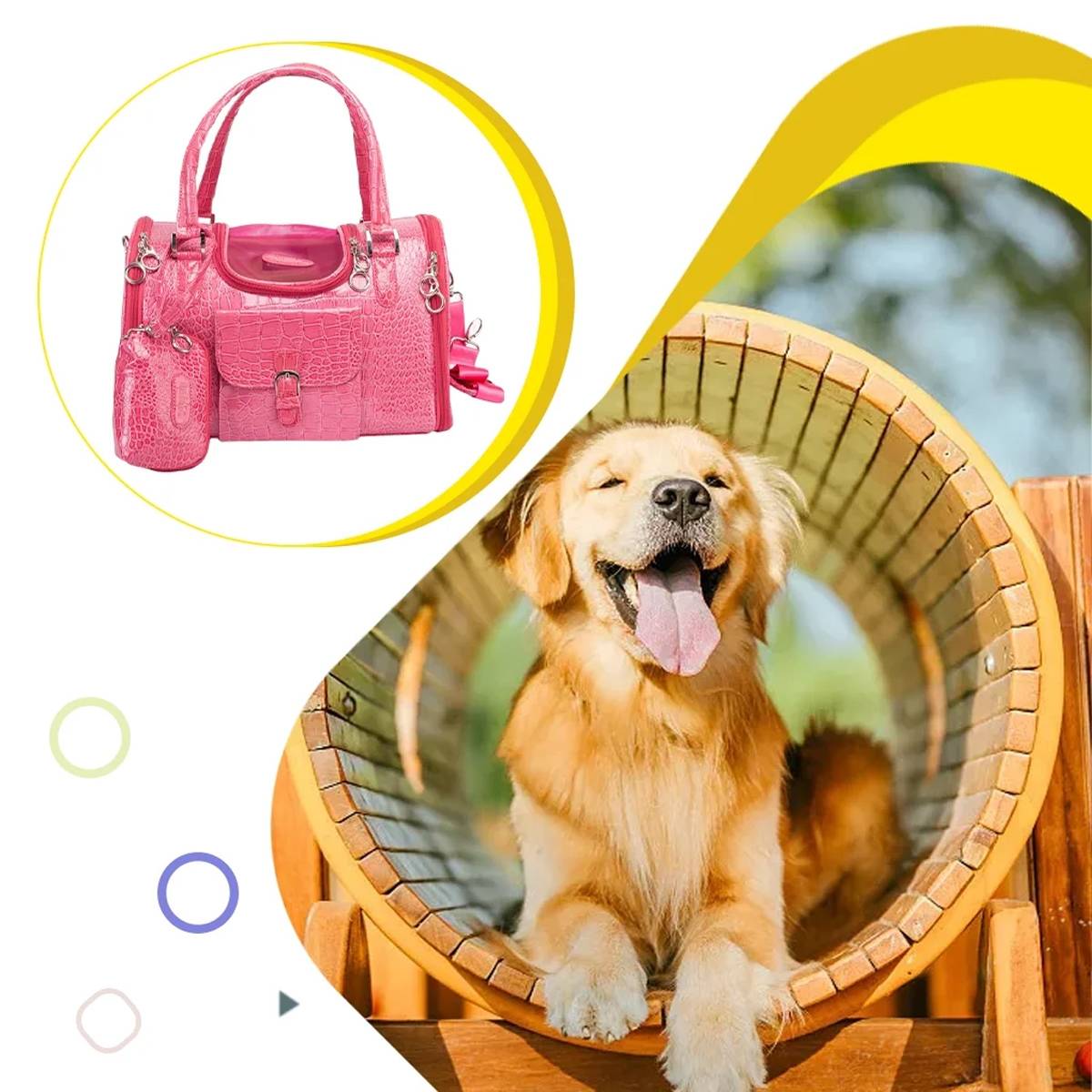 PU Pet Travel Bag With Ventilation Window