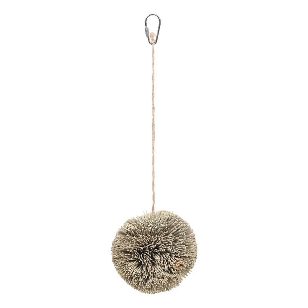 Natural Parrot Chew Toy Ball | Woven Foraging Bird Toy for Cages