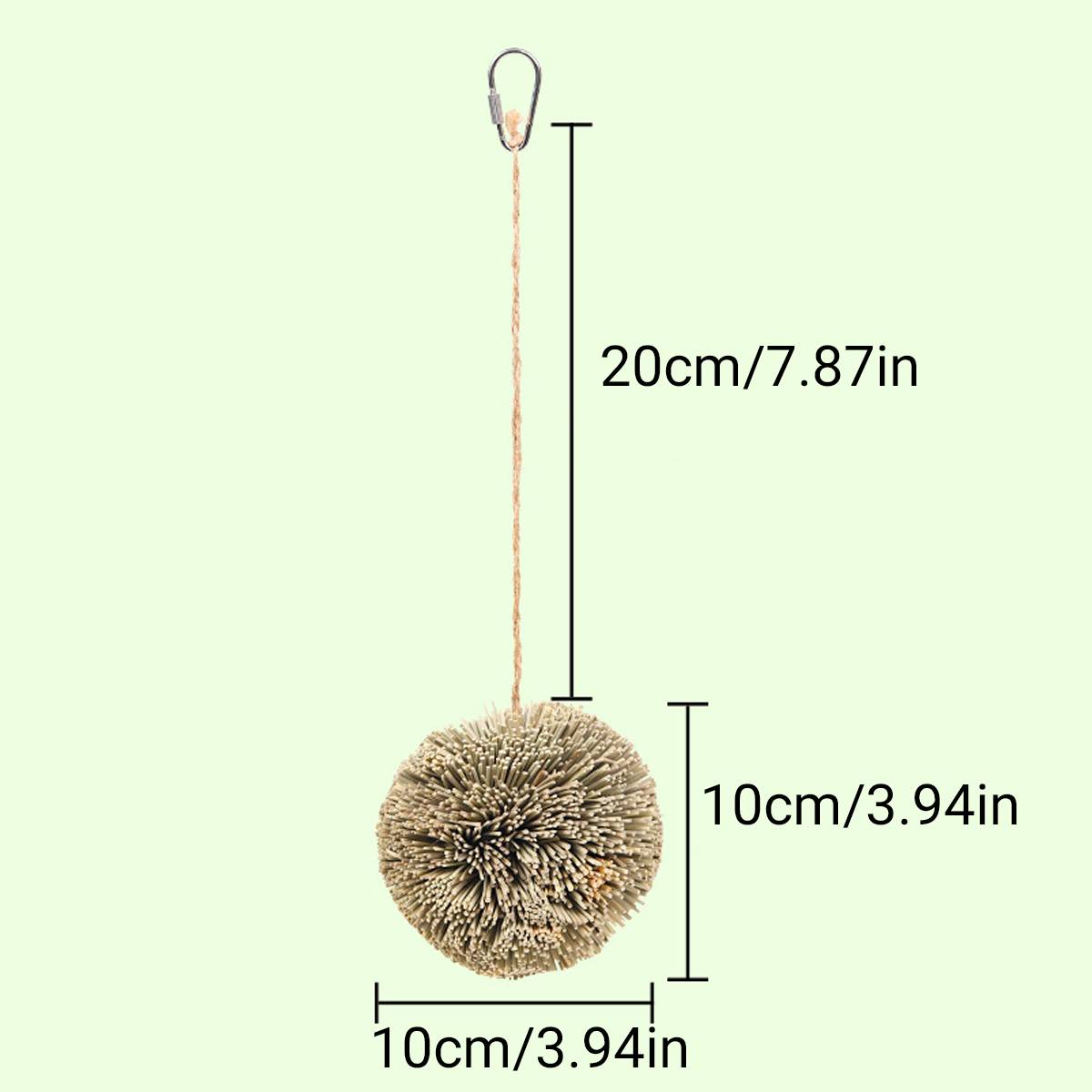 Natural Parrot Chew Toy Ball | Woven Foraging Bird Toy for Cages