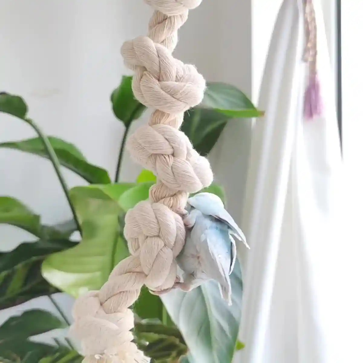 Parrot Climbing Rope Toy Durable Hemp Rope Bird Toy