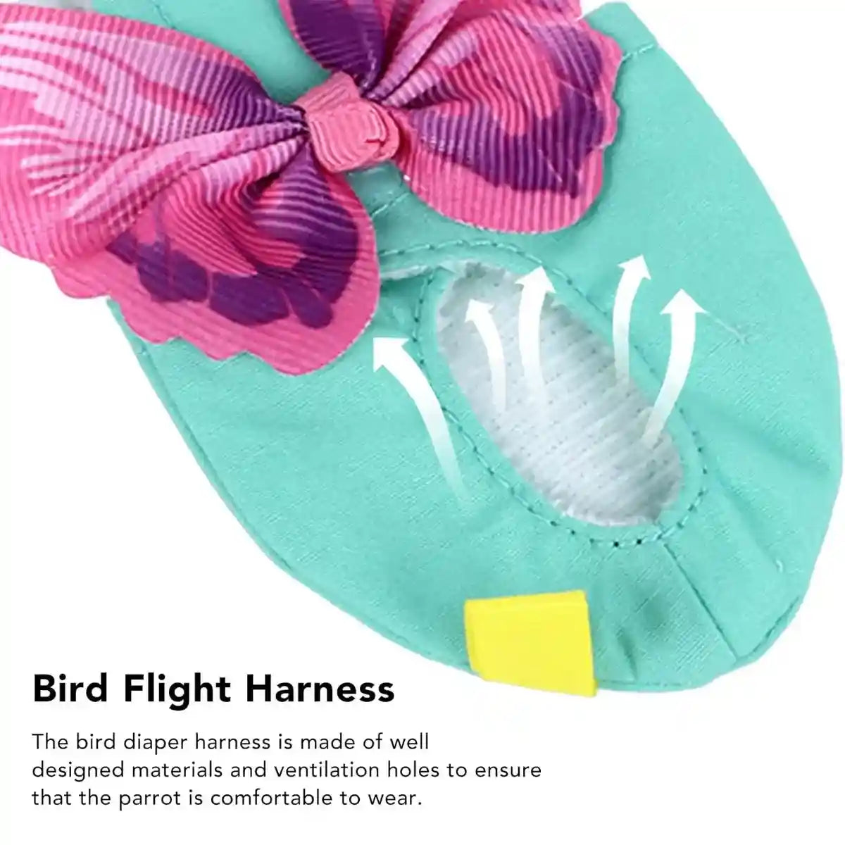 Cute Butterfly Bird Diaper Harness Flight Vest for Cockatiel & Parrot