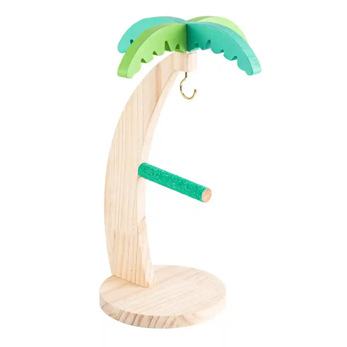 Coconut Tree Parrot Stand Wooden Bird Perch 33×14.5cm