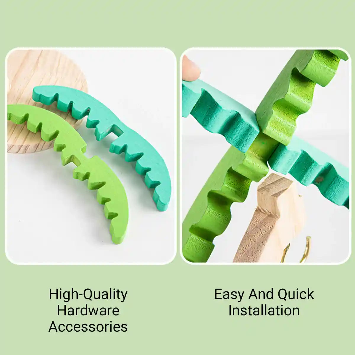 Coconut Tree Parrot Stand Wooden Bird Perch 33×14.5cm