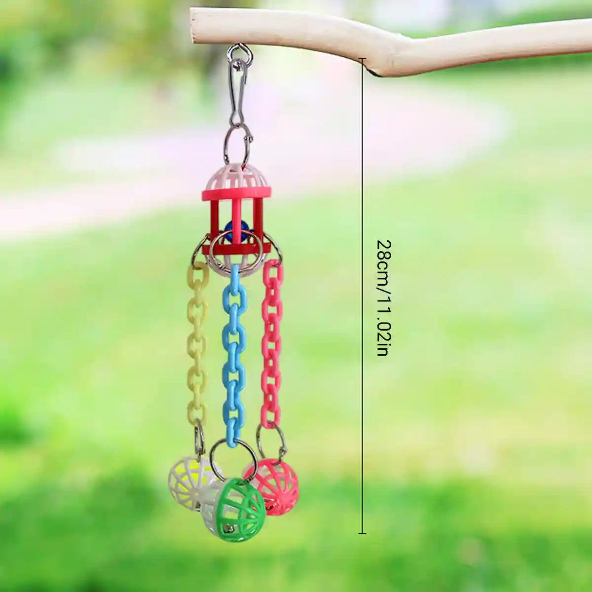 Plastic Parrot Toy Colourful Hanging Chew And Puzzle Ball For Birds
