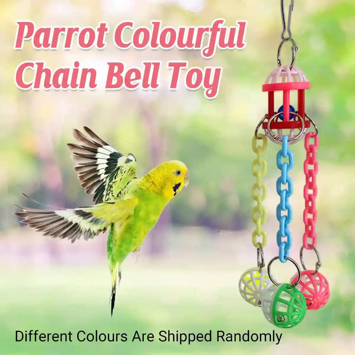 Plastic Parrot Toy Colourful Hanging Chew And Puzzle Ball For Birds