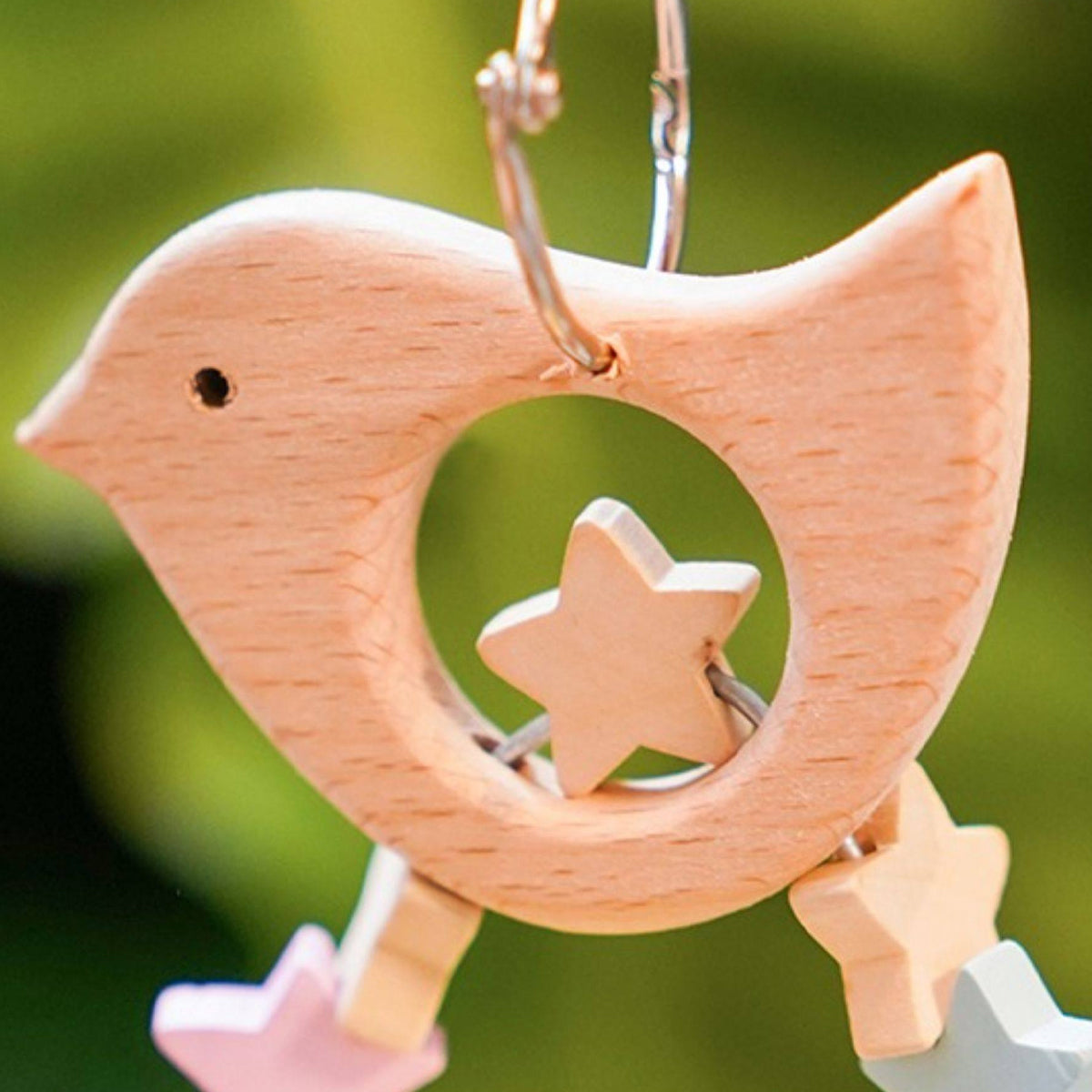 Wooden Parrot Swing Toy With Rope Perch