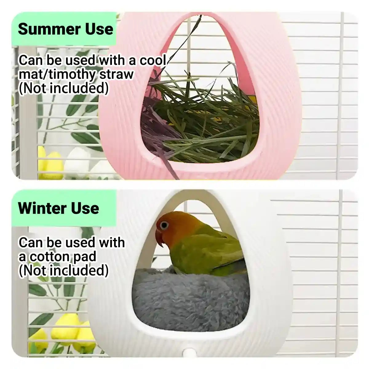 Parrot Hanging Birdhouse Eco-Friendly Durable Nest for Birds