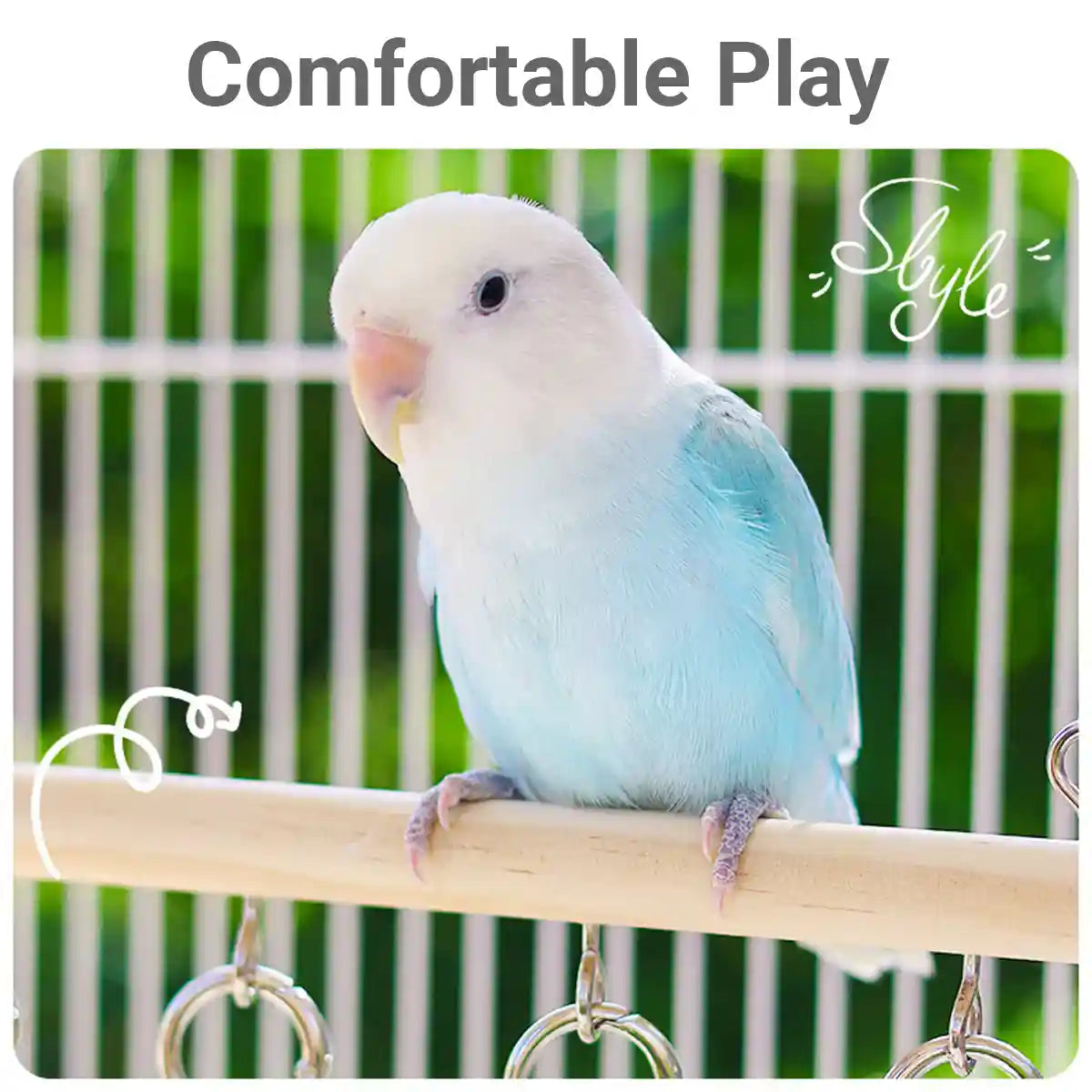 Bird Swing Tunnel Toy Fun & Comfortable Play for Birds